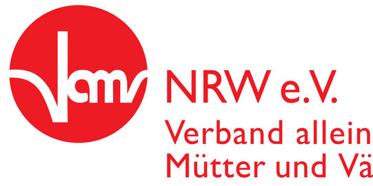 Das Logo des Verbands allein erziehender Mütter und Väter Landesverband Nordrhein-Westfalen e.V. wird angezeigt. 